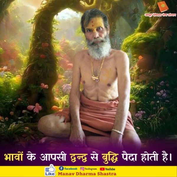 भावों के आपसी द्वन्द्व से बुद्धि पैदा होती है। 
